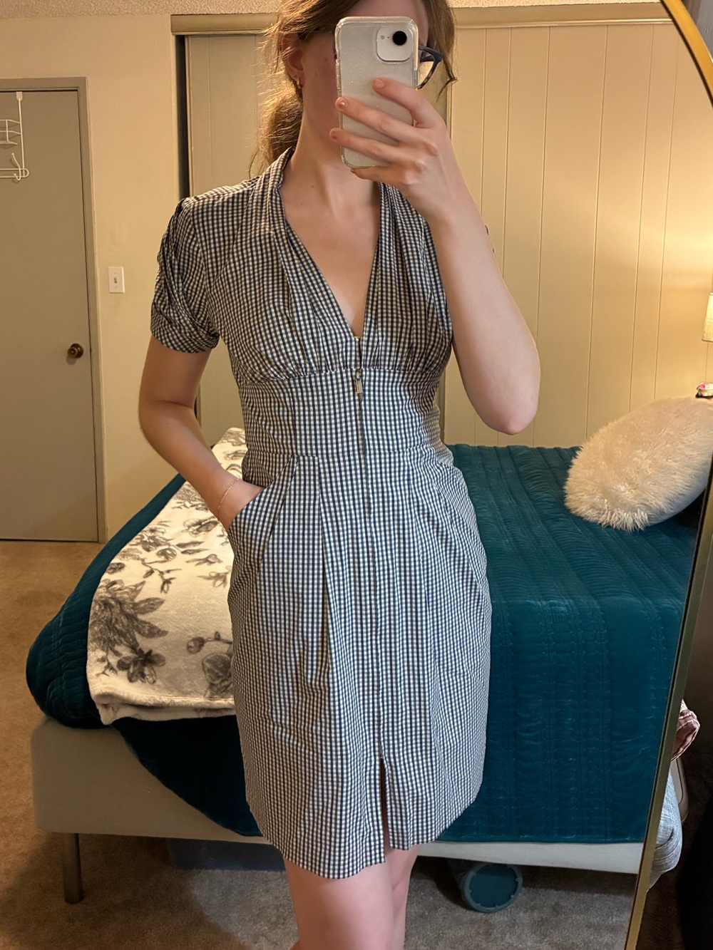 Classy Gingham Mini Dress